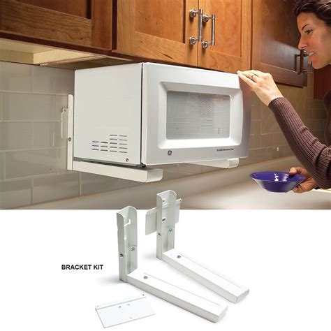 bracket to mount microwave under cabinet|microwaves that hang under cabinets.